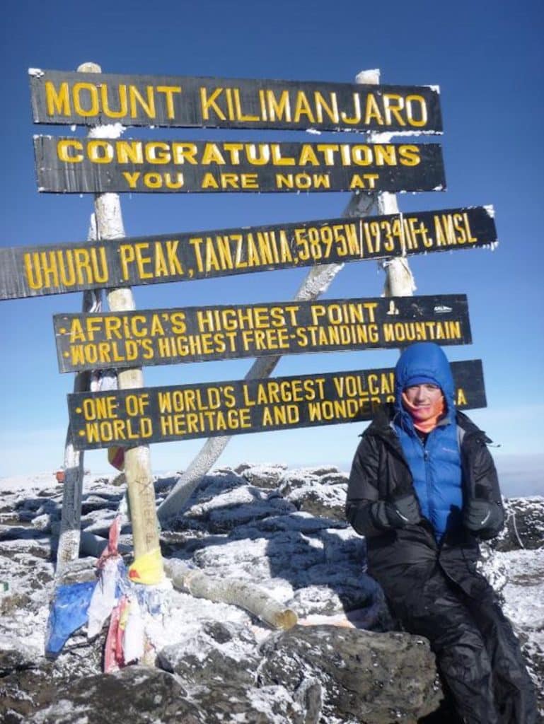 The Born Identity: Bryce Duncan hiking on Mount Kilimanjaro