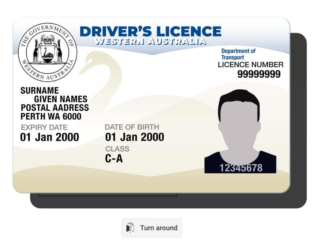The back of the driver's license