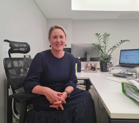 Michelle Lee at the office